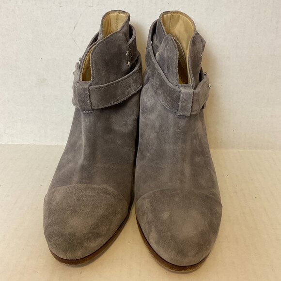 Rag & Bone Booties 38 Gray Block Heel - Picture 3 of 9
